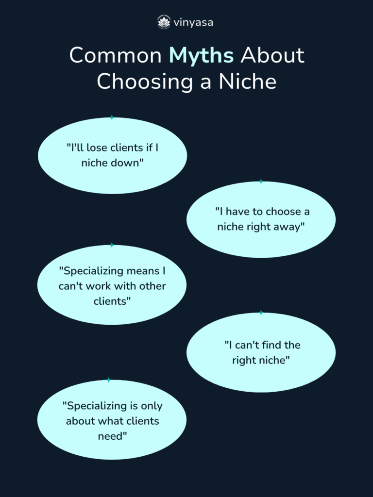 common myths about choosing your niche as a therapist