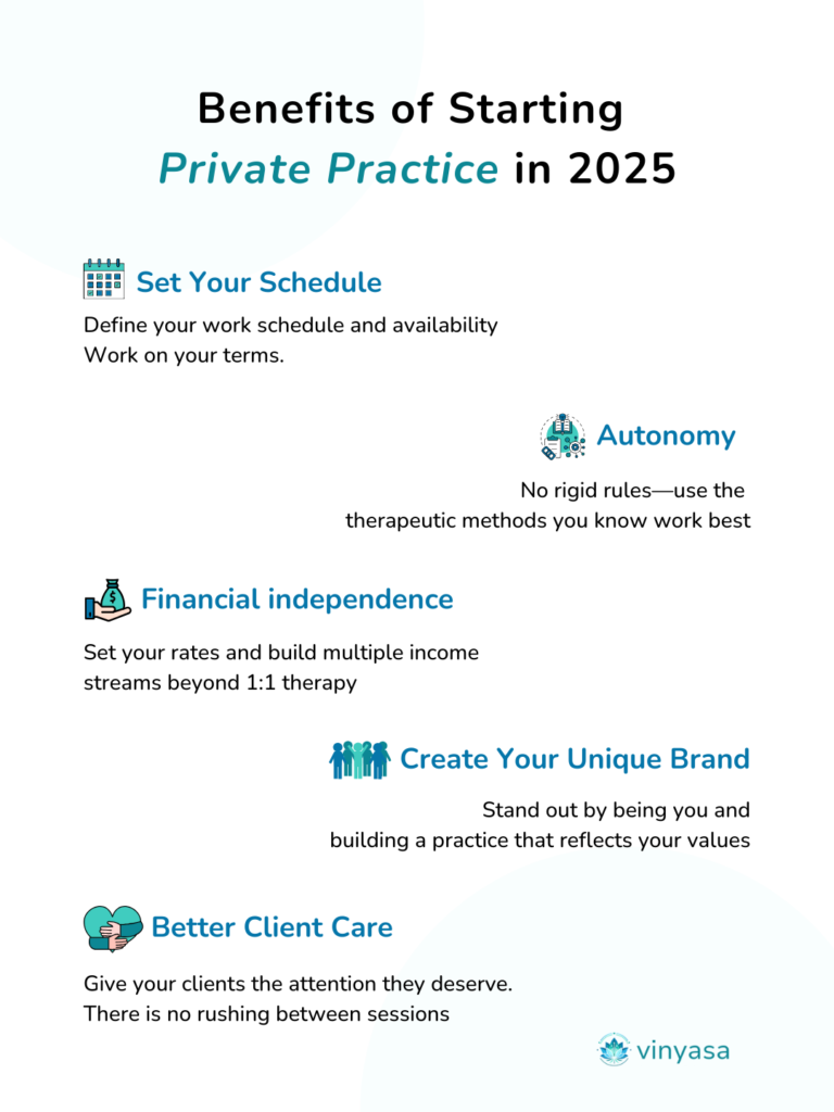 benefits of starting your private practice in 2025