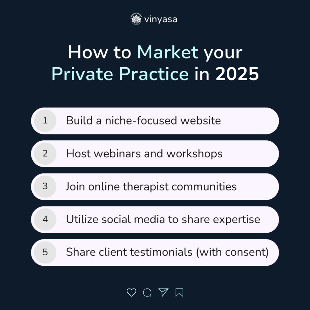 how to market your private practice in 2025